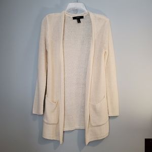 FOREVER 21 Cream Knit Cardigan, Size S